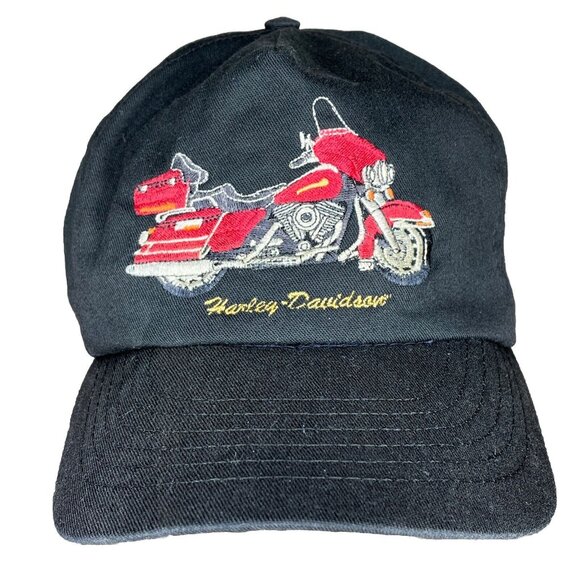 Harley-Davidson Other - Harley-Davidson Motorcycle Strap Back Embroidered Hat - USA Made Ball Cap